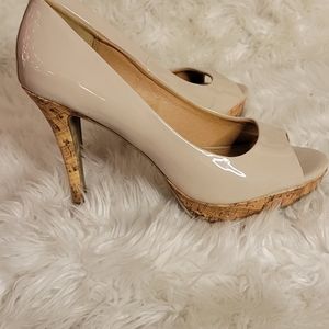 Report Nude Wedge Pumps